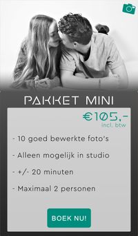 Pakket Mini, Fotografiepakket van Romeijn Fotografie voor 105 euro mogelijk in de studio.